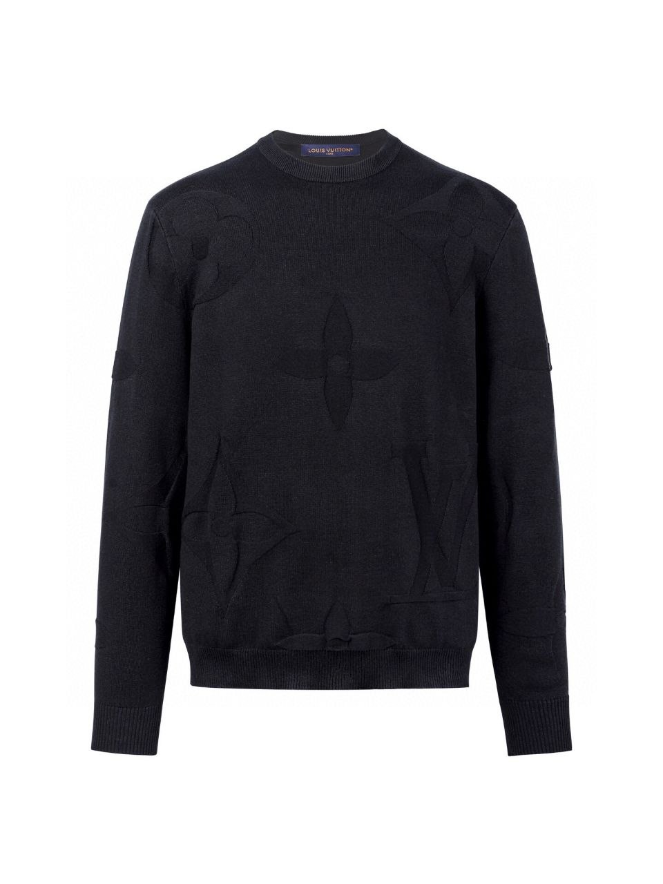 1V Relief Jacquard Knit Sweater