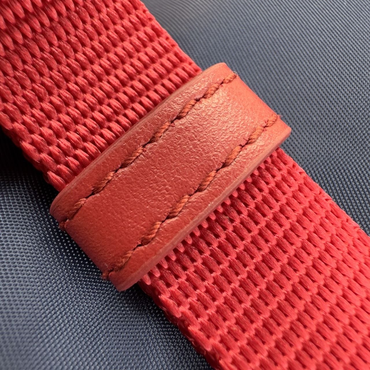 Pr@da Nylon Messenger — Red & Blue