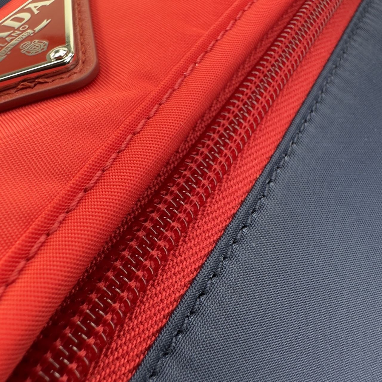 Pr@da Nylon Messenger — Red & Blue image 6