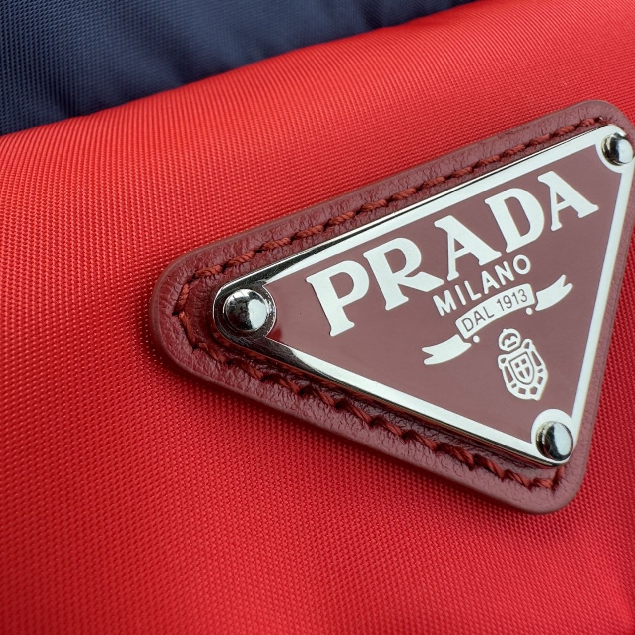Pr@da Nylon Messenger — Red & Blue image 7