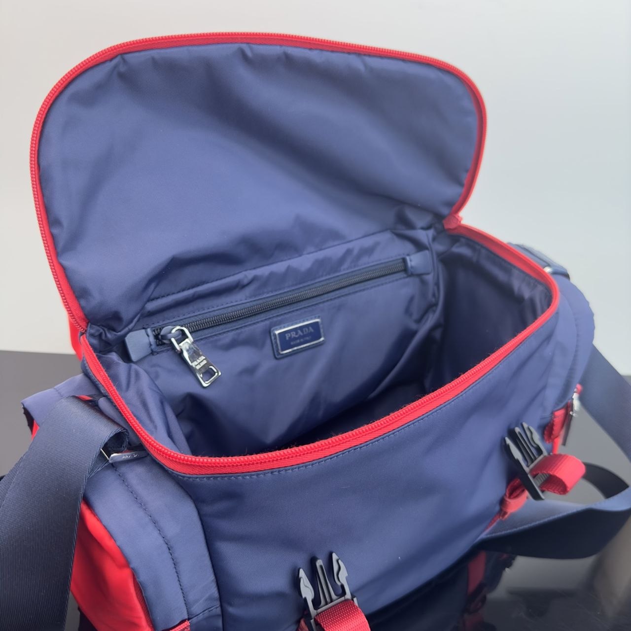 Pr@da Nylon Messenger — Navy image 2