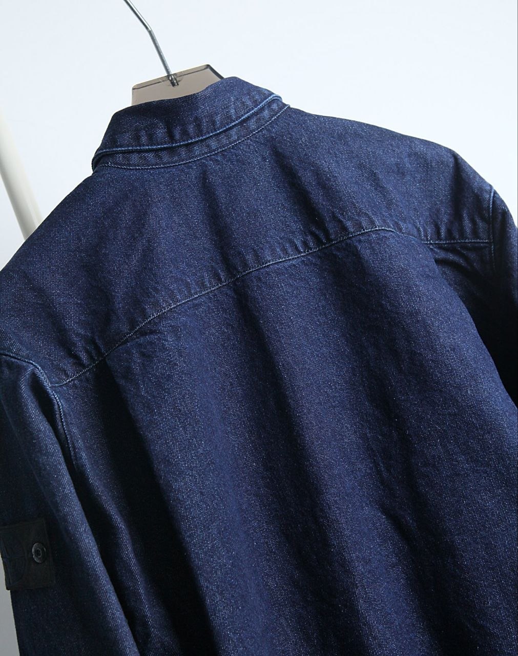 Stone 1sland 26SS Compass-Badge Denim Shirt image 6