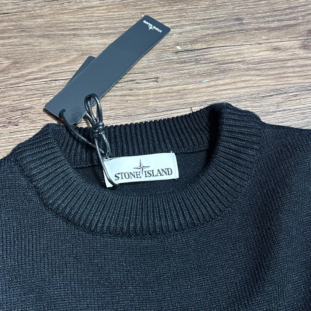 Stone 1sland Knit Sweater — Black image 2