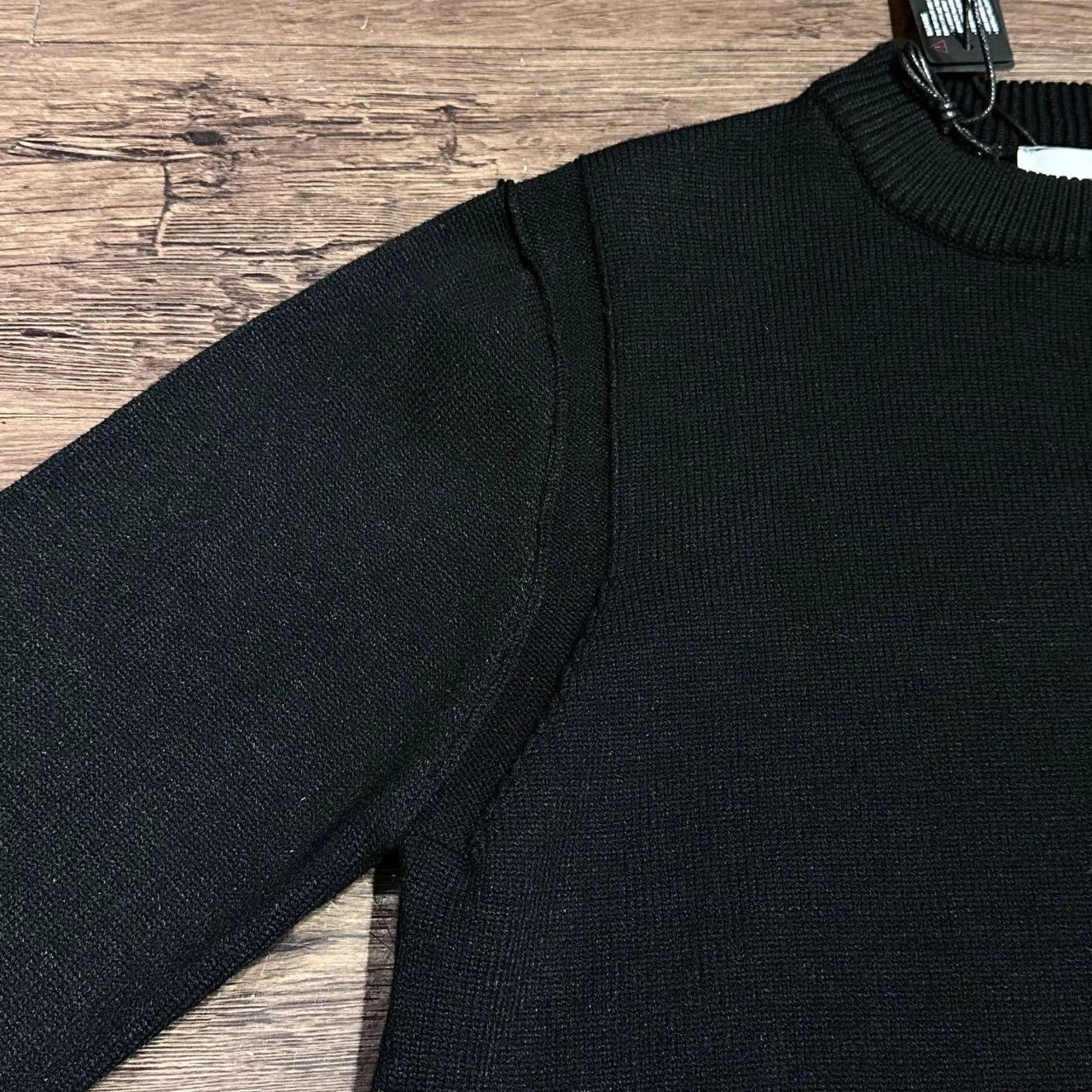 Stone 1sland Knit Sweater — Black image 4