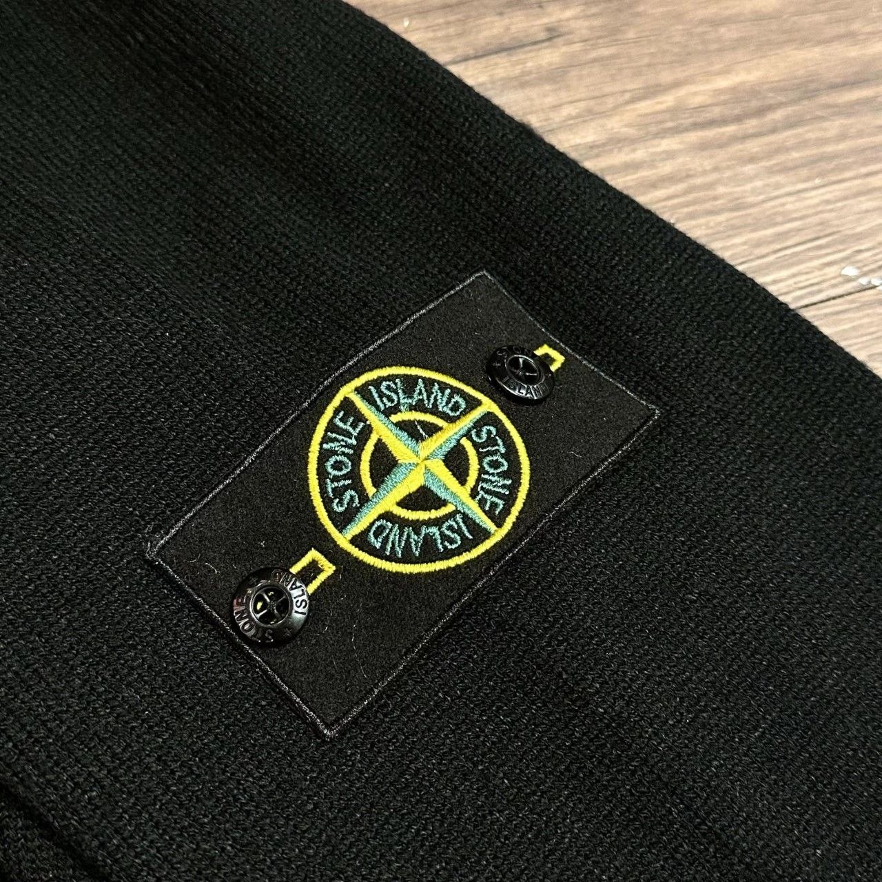 Stone 1sland Knit Sweater — Black image 6