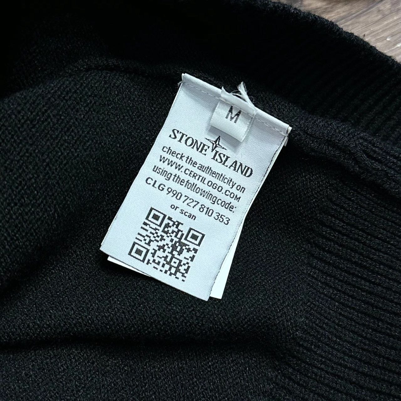 Stone 1sland Knit Sweater — Black image 9
