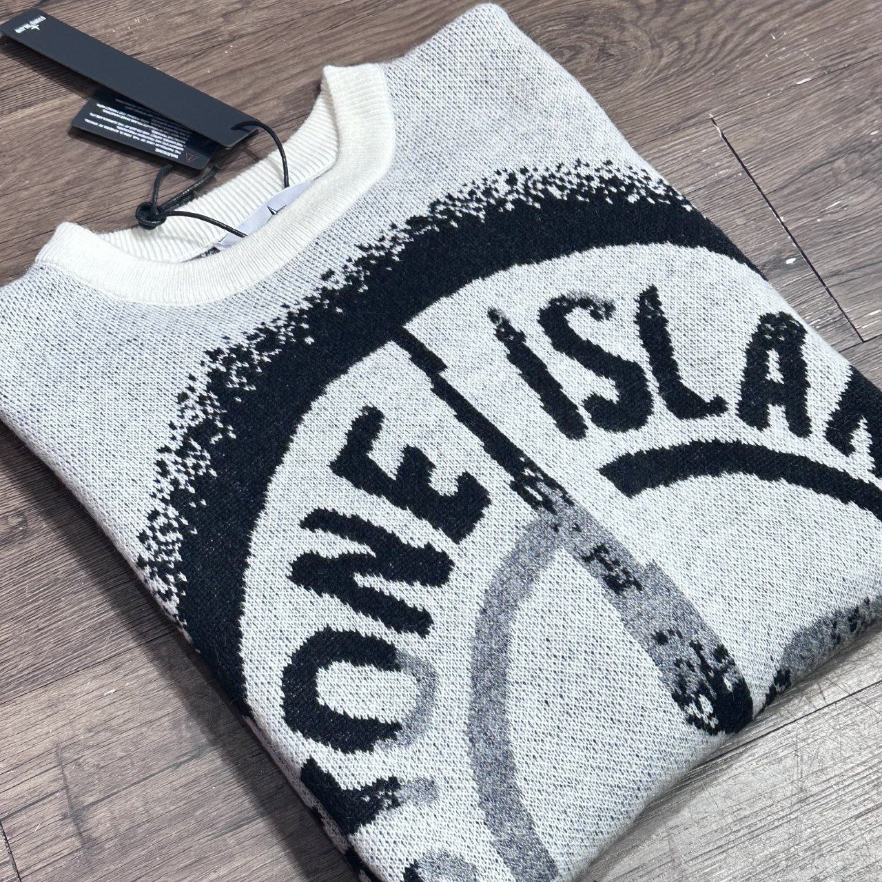 Stone 1sland Knit Sweater — White