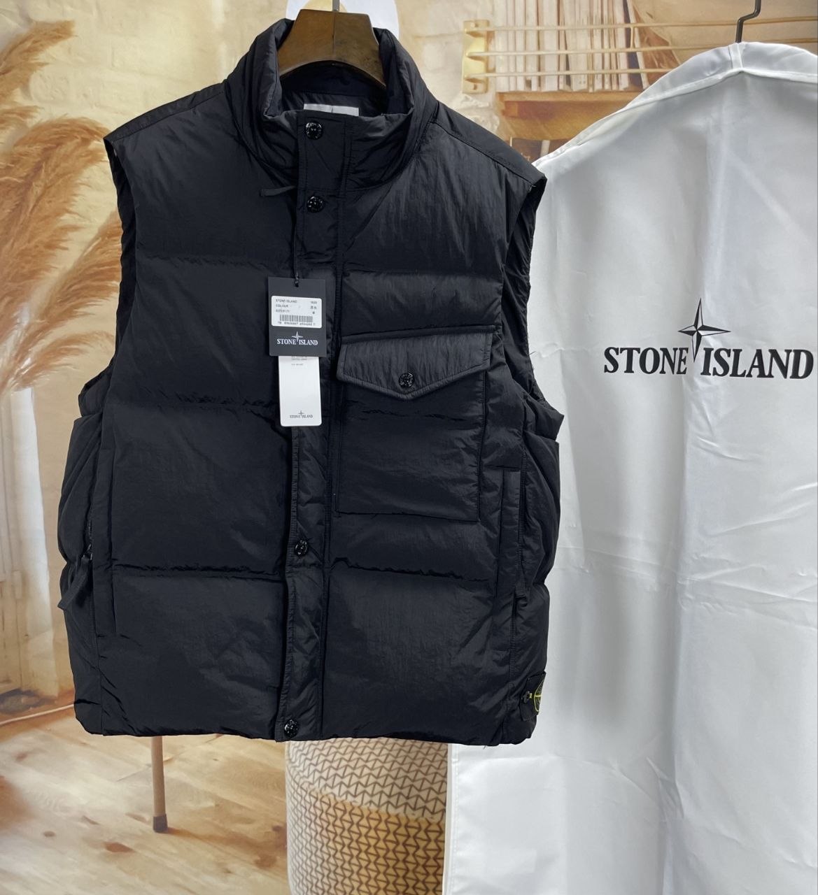 Stone 1sland Down Vest — Grey image 4