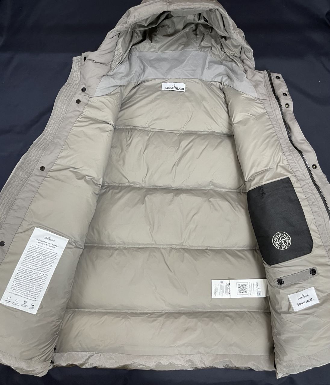 Stone 1sland Metallic-Weave Down Jacket — Grey image 7