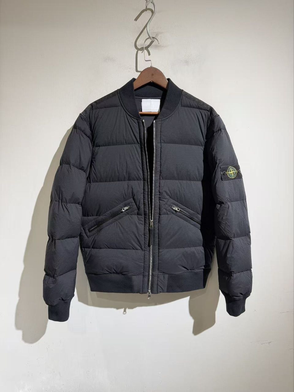 Stone 1sland Baseball-Collar Lightweight Down Jacket