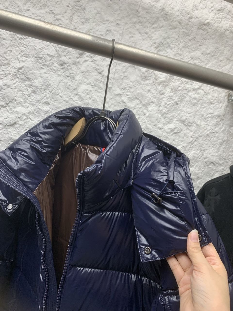 M0ncl3r Maya Down Jacket — Black image 3