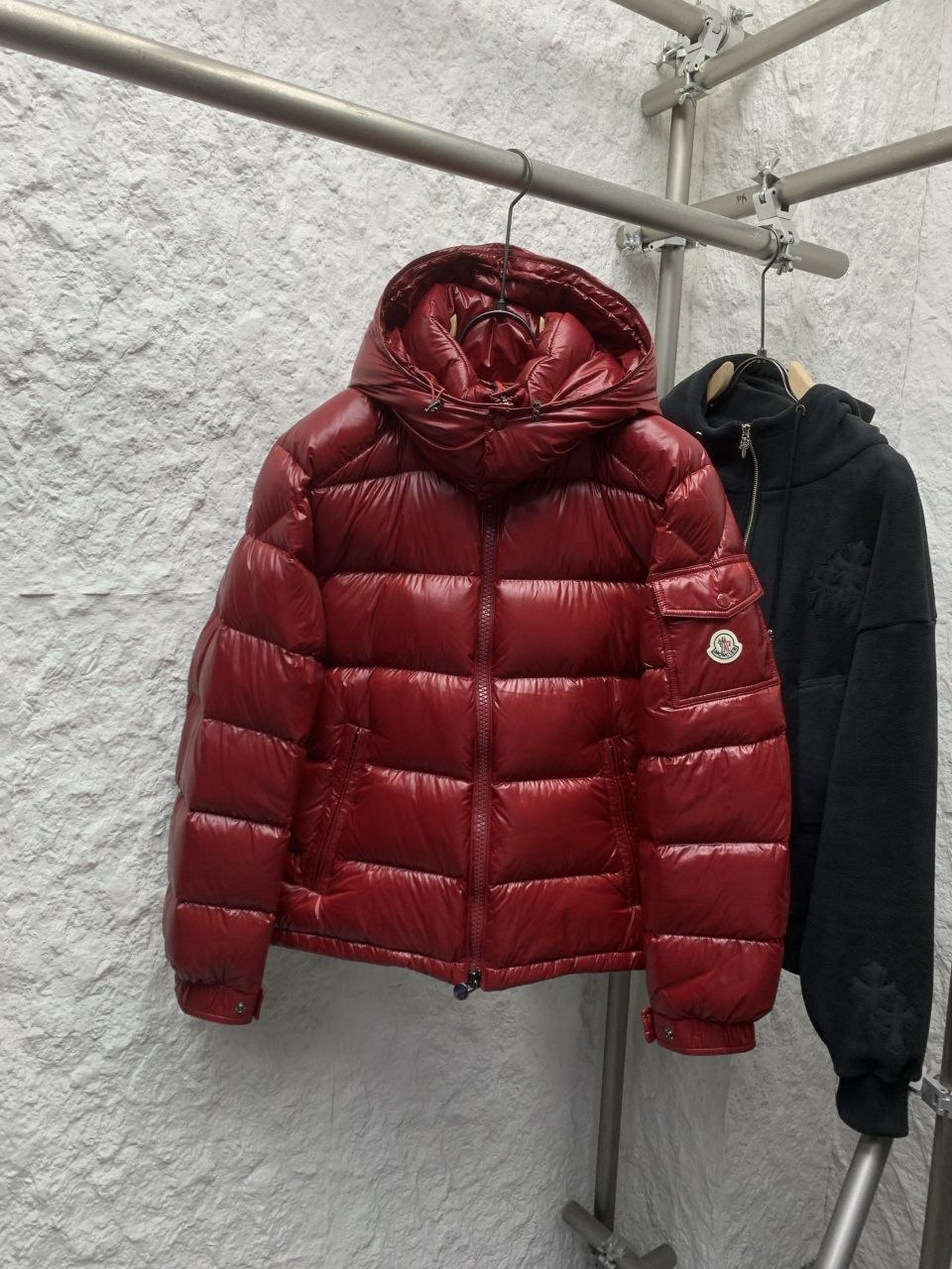 M0ncl3r Maya Down Jacket — Black image 4