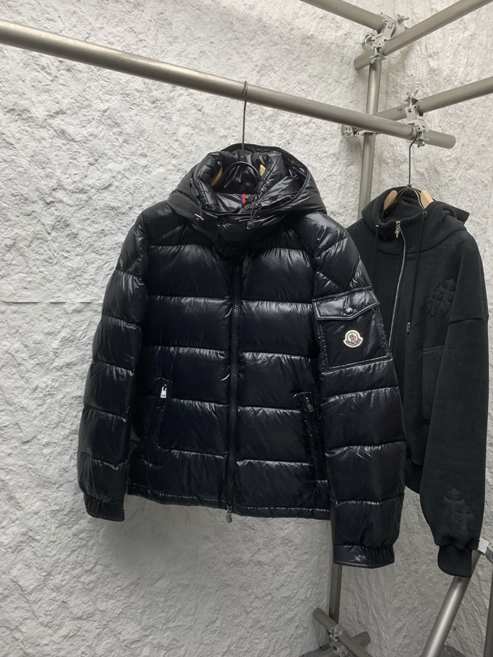 M0ncl3r Maya Down Jacket — Black image 5