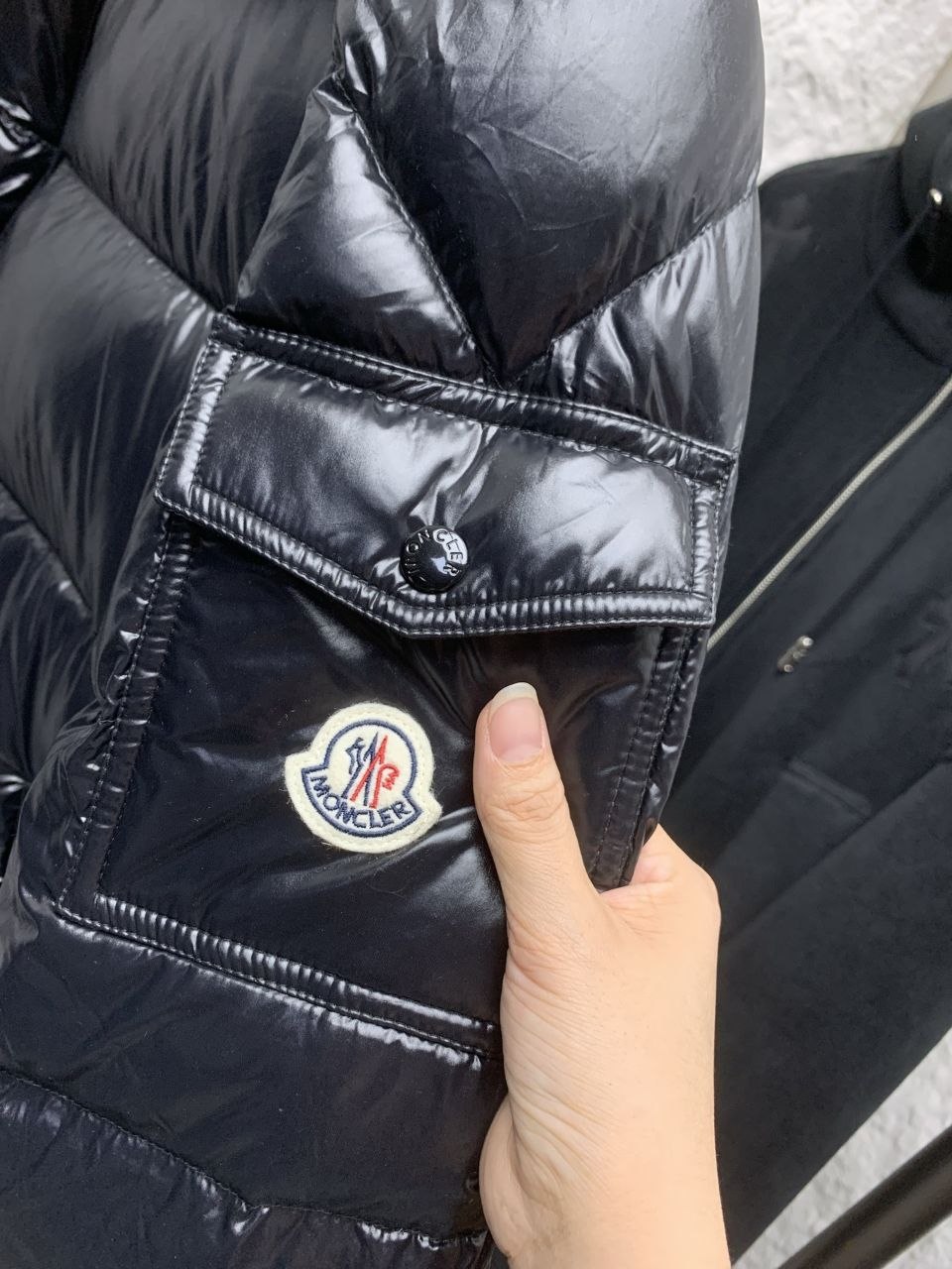 M0ncl3r Maya Down Jacket — Black image 8