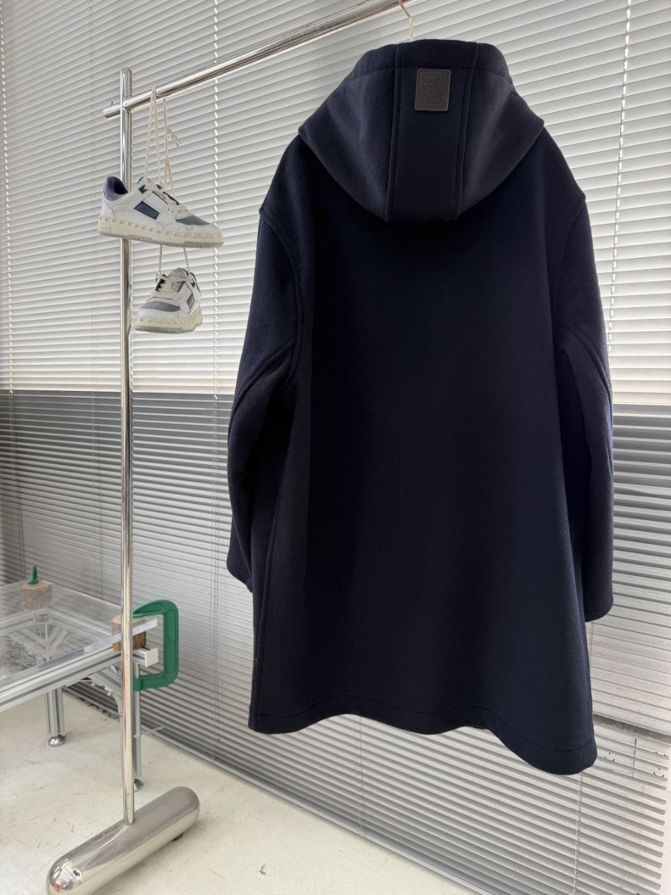 L03we Hooded Long Coat — Navy image 2