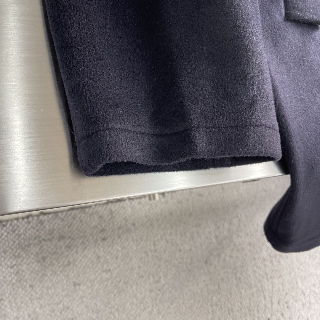 L03we Hooded Long Coat — Navy image 6