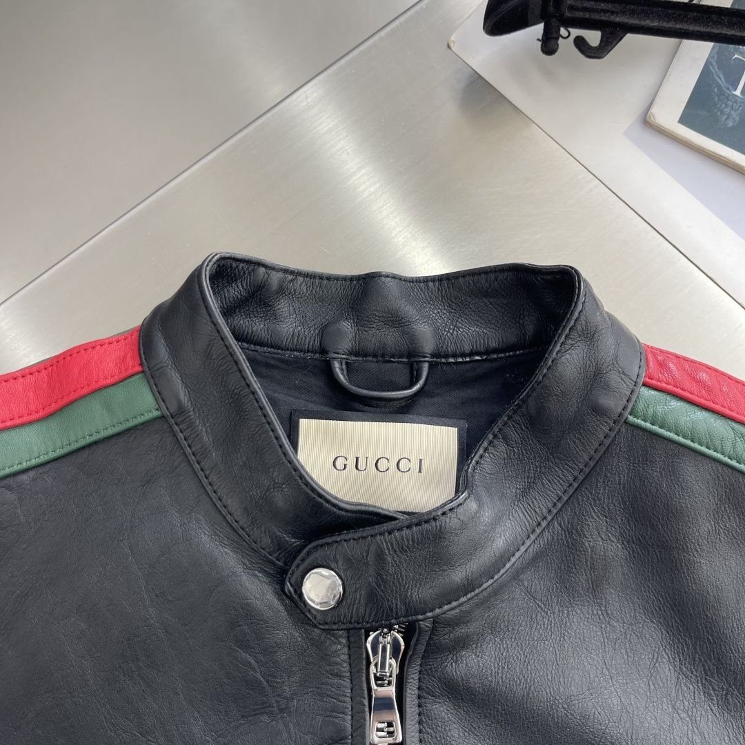 Guc1 Vintage Moto Leather Jacket image 4