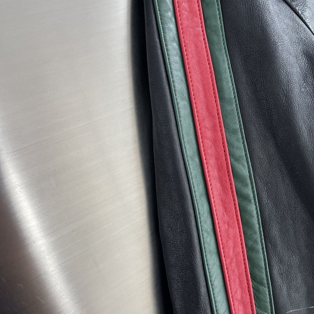 Guc1 Vintage Moto Leather Jacket image 5