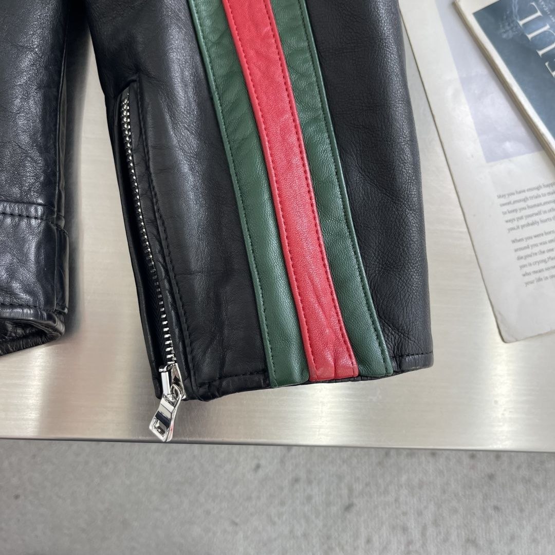 Guc1 Vintage Moto Leather Jacket image 6