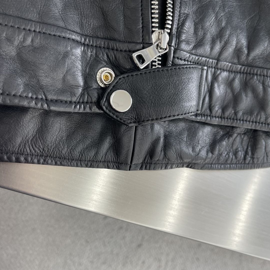 Guc1 Vintage Moto Leather Jacket image 7