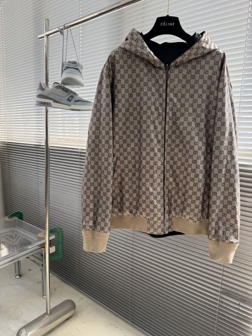 Guc1 26FW Reversible Embroidered Canvas Jacket