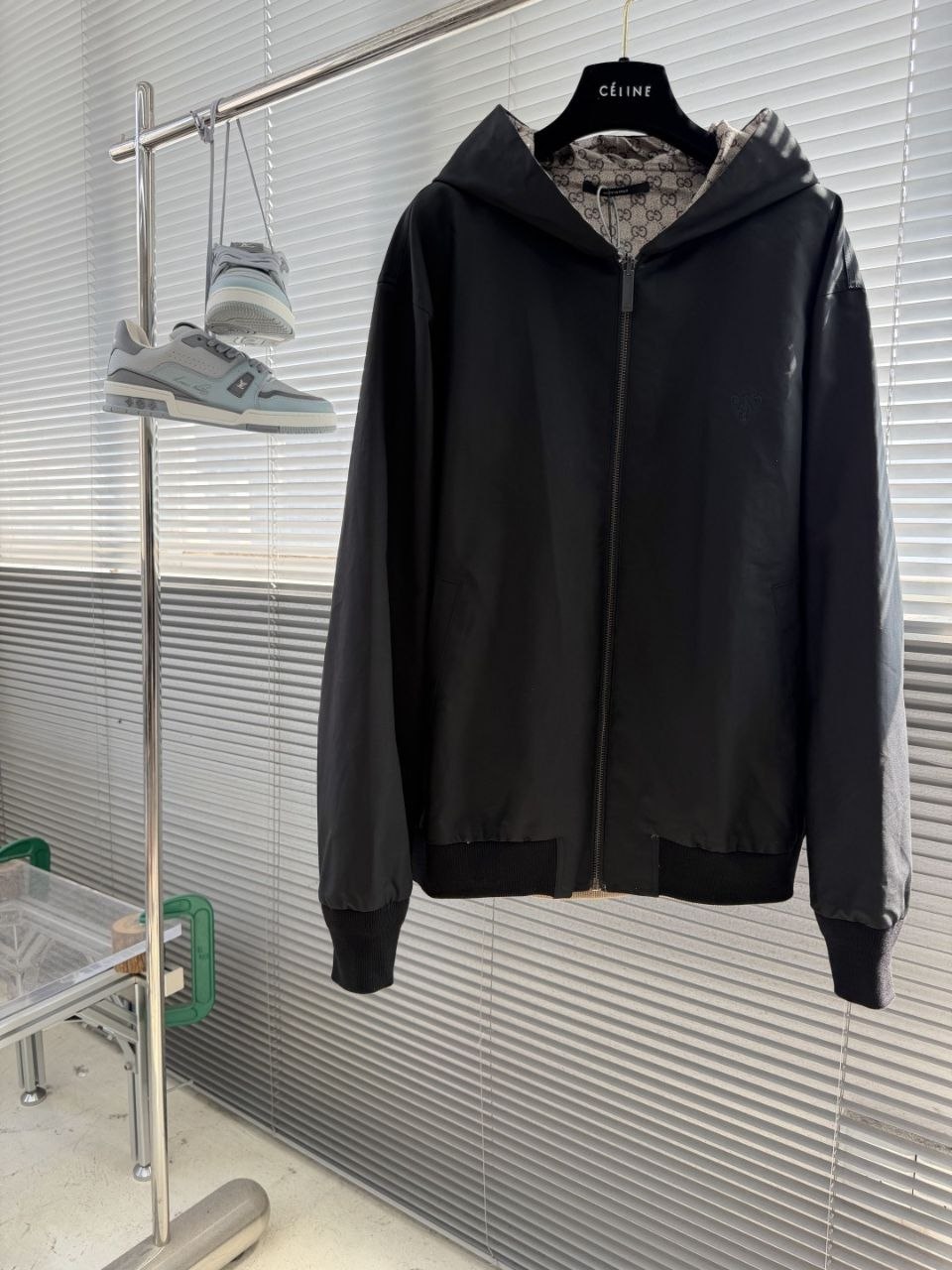 Guc1 26FW Reversible Embroidered Canvas Jacket image 2