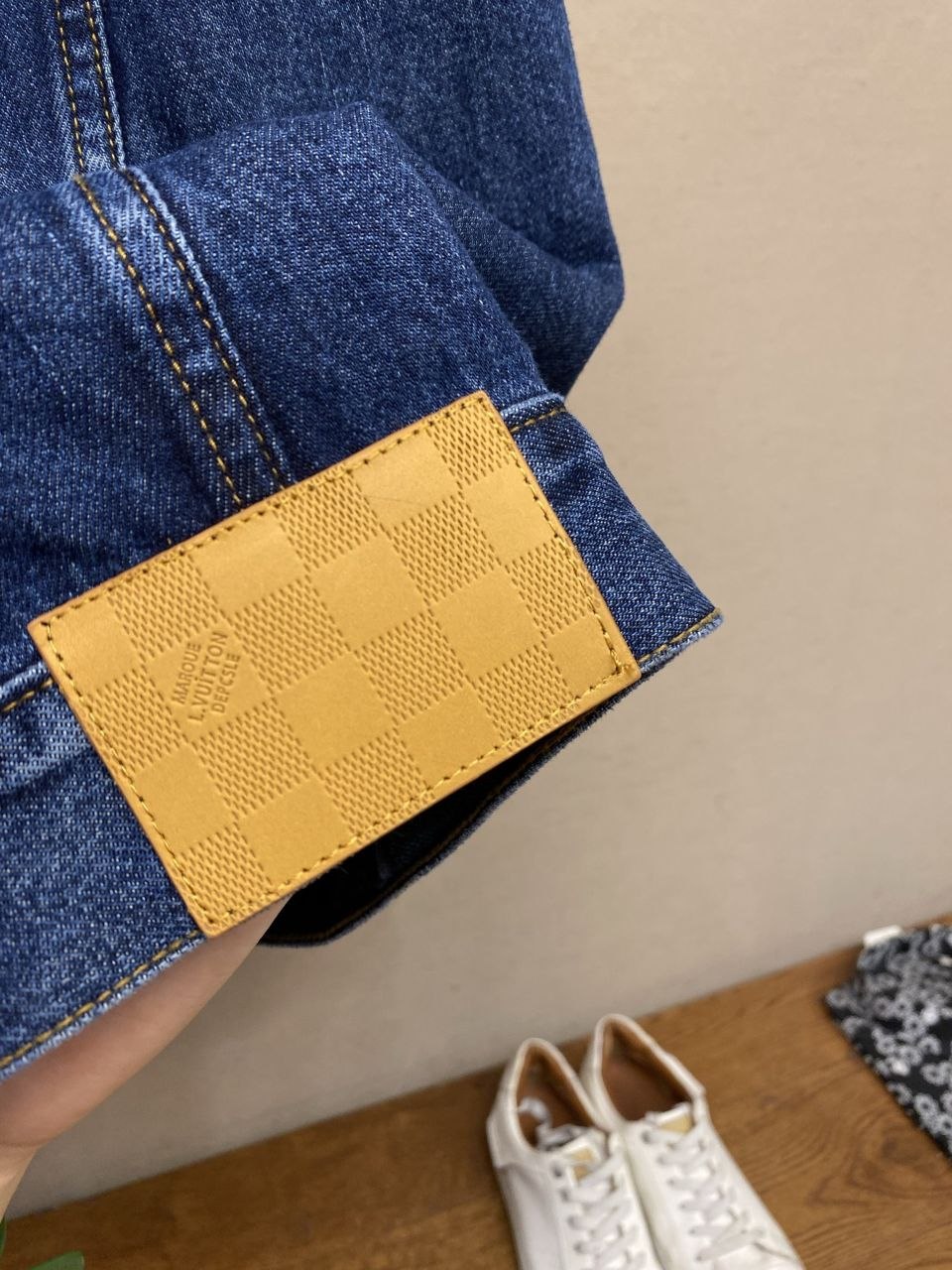 1V Embroidered Pearl-Button Denim Jacket image 5