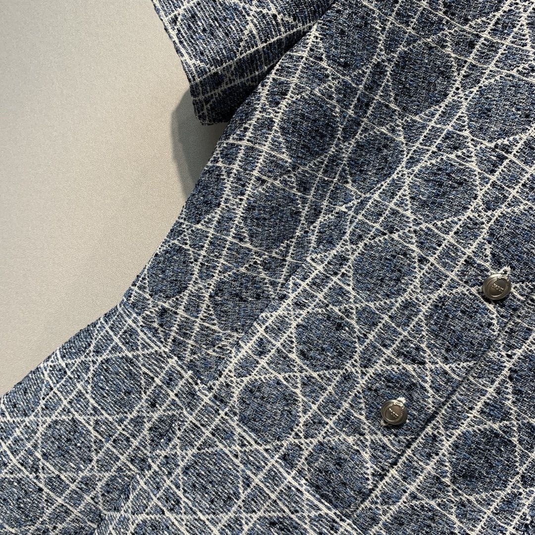 D1or 26SS Blue Check Dress image 4