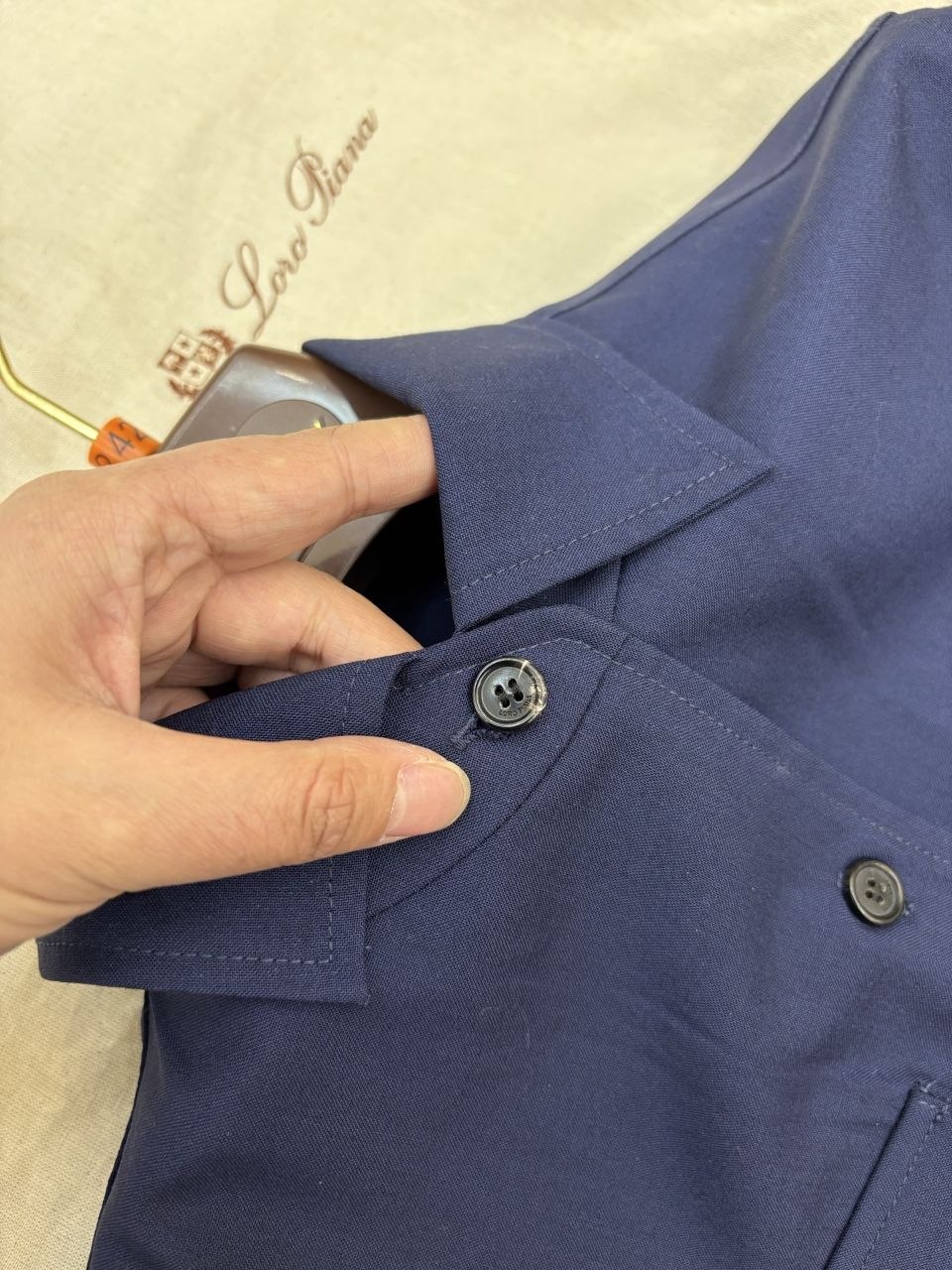 L0r0 P1ana Wool Dress — Navy image 8