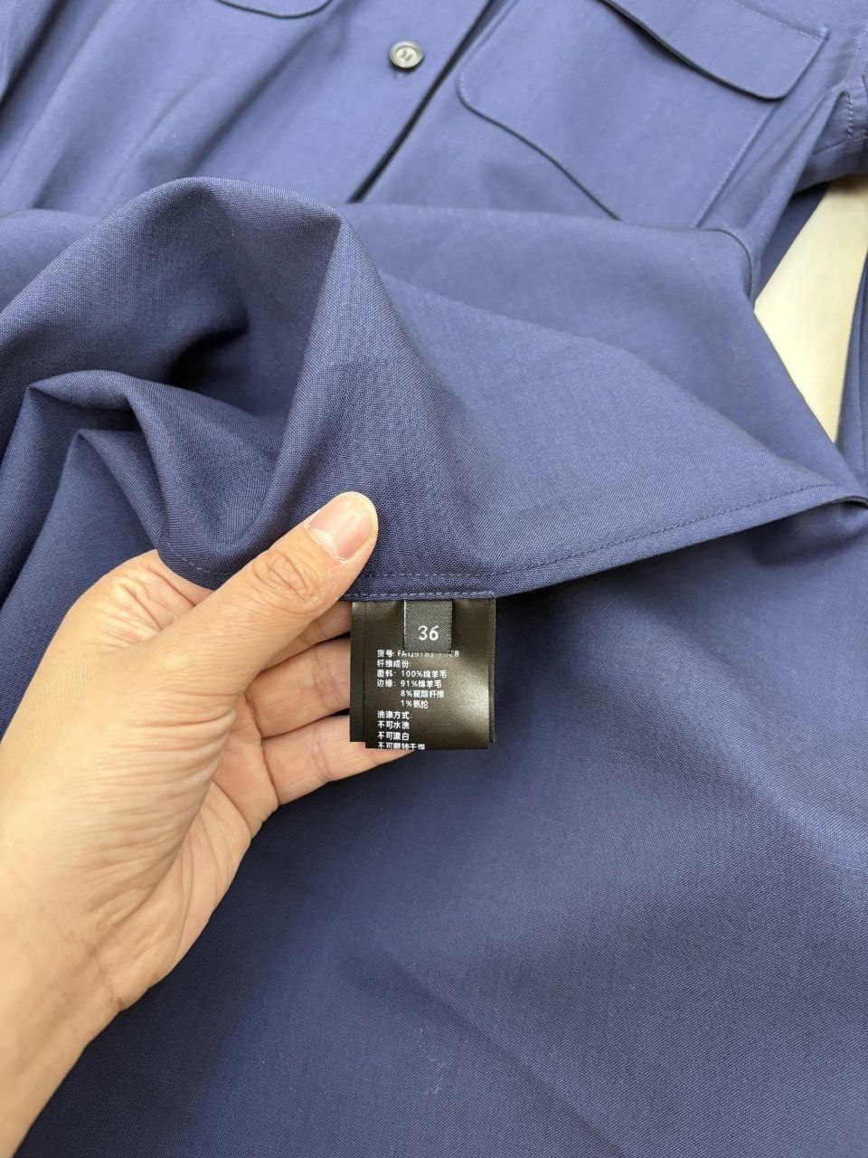 L0r0 P1ana Wool Dress — Navy image 9