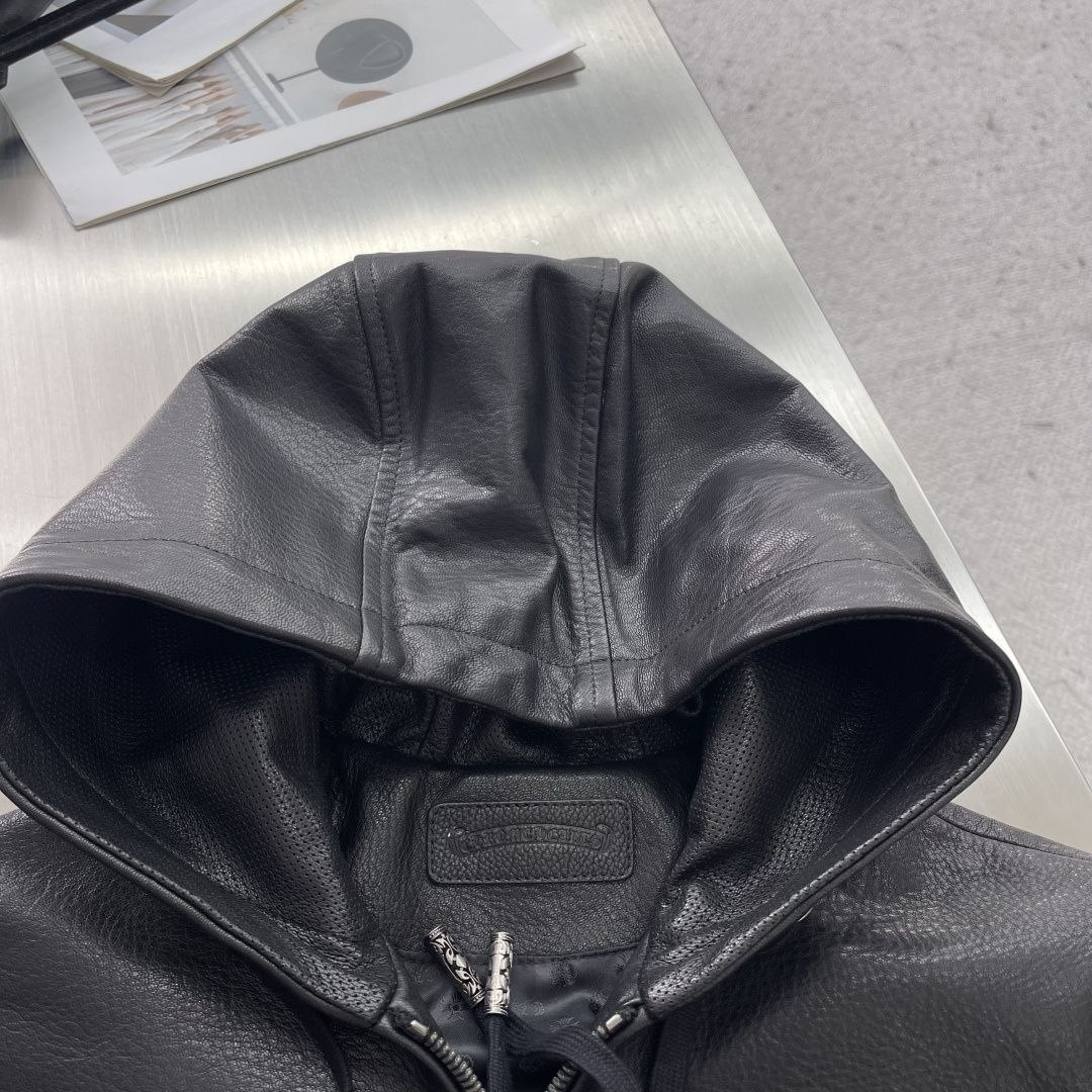 Chr0me H3arts Flame-Vine Leather Jacket image 6