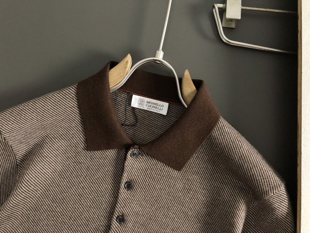 Brun3llo Cuc1nelli Knit Sweater — Khaki image 5
