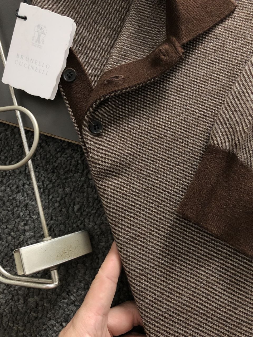 Brun3llo Cuc1nelli Knit Sweater — Khaki image 7