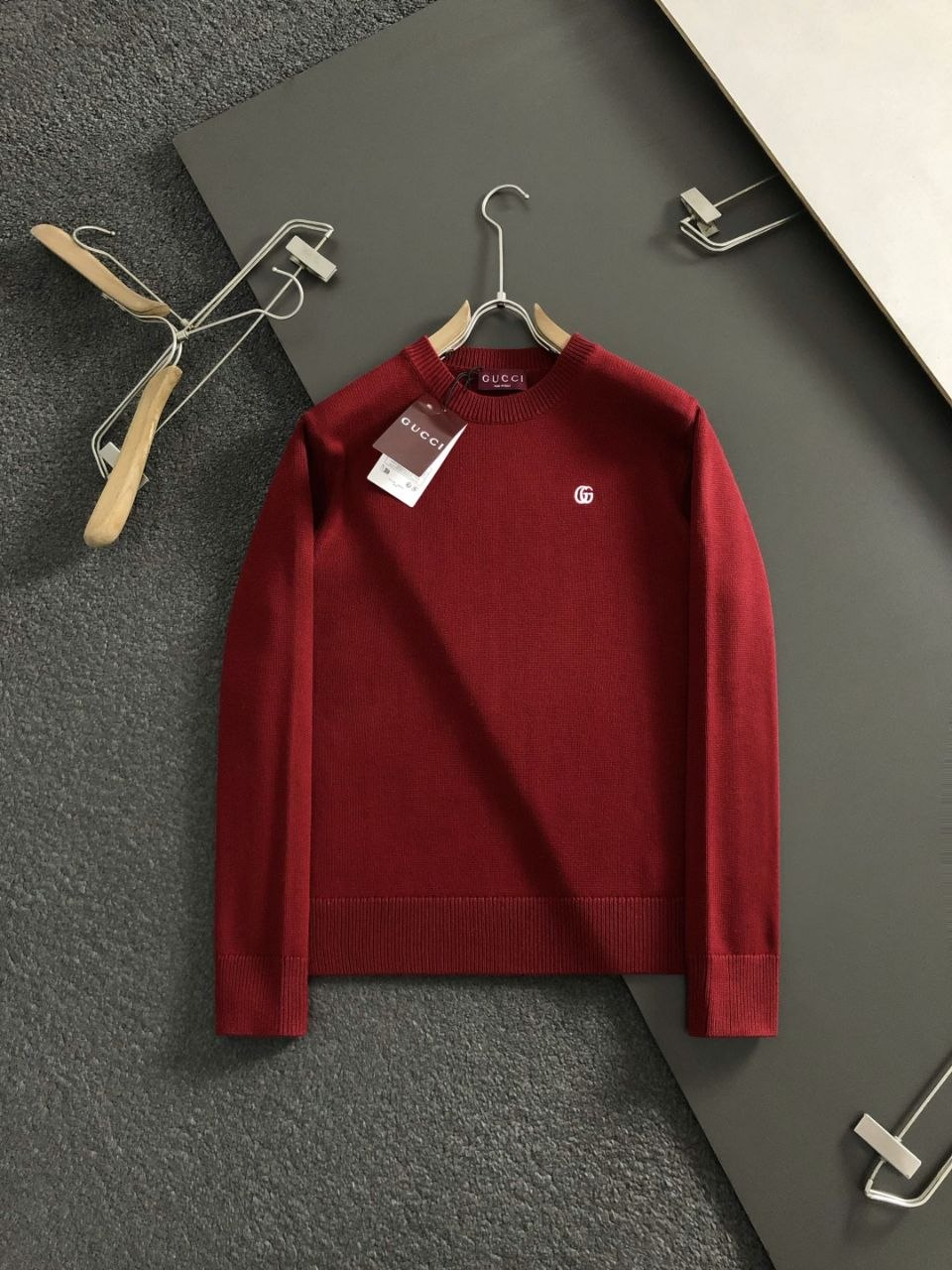 Guc1 Knit Sweater — Red