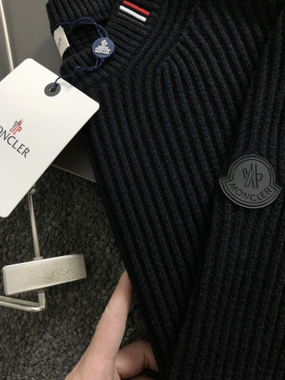 M0ncl3r Knit Cardigan — Black image 2