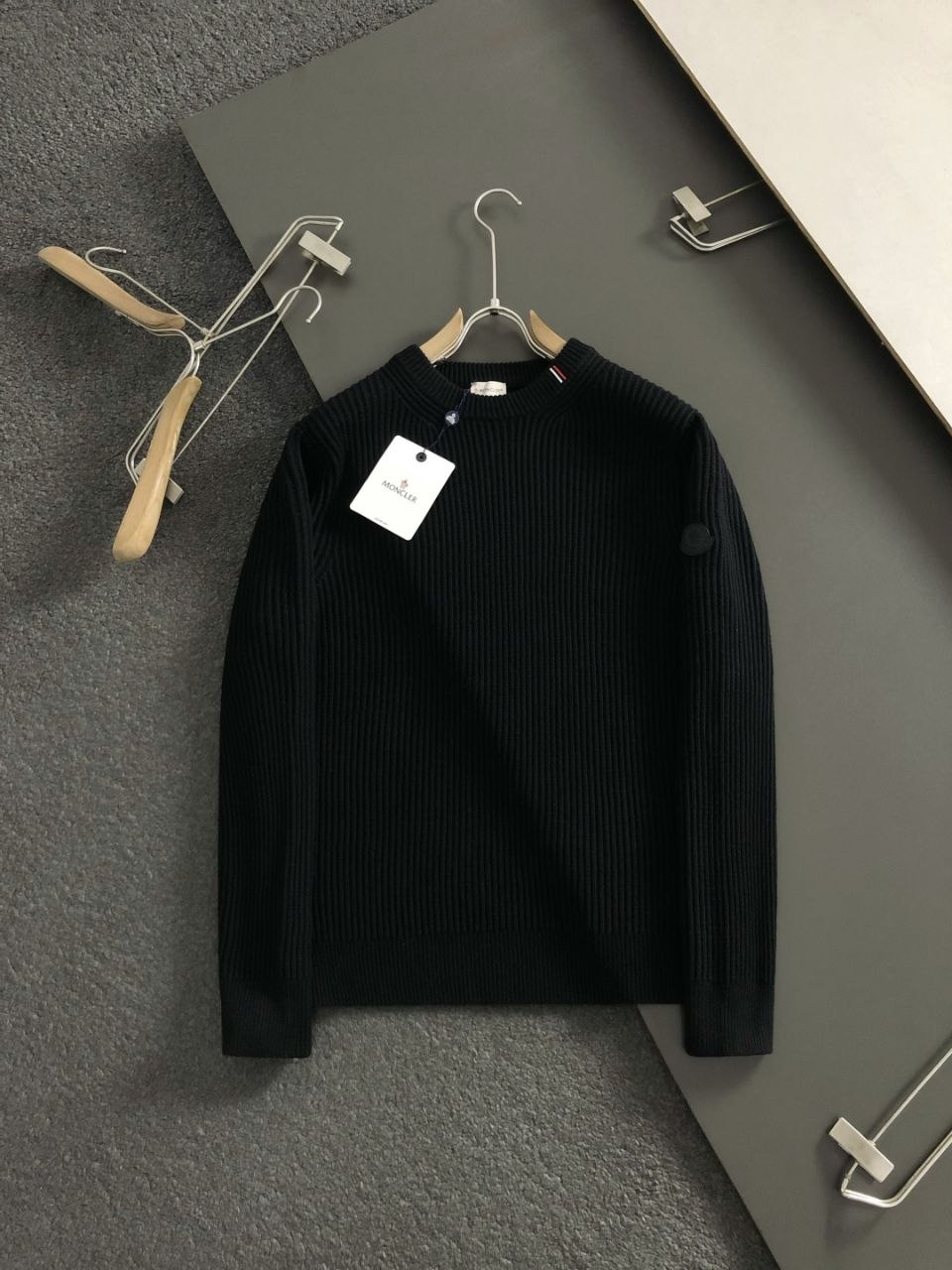 M0ncl3r Knit Cardigan — Black image 4