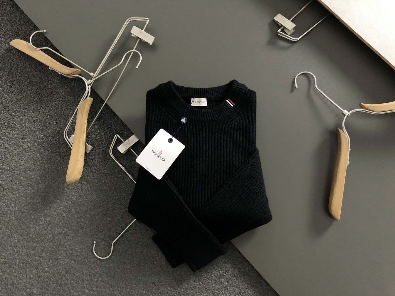 M0ncl3r Knit Cardigan — Black image 5