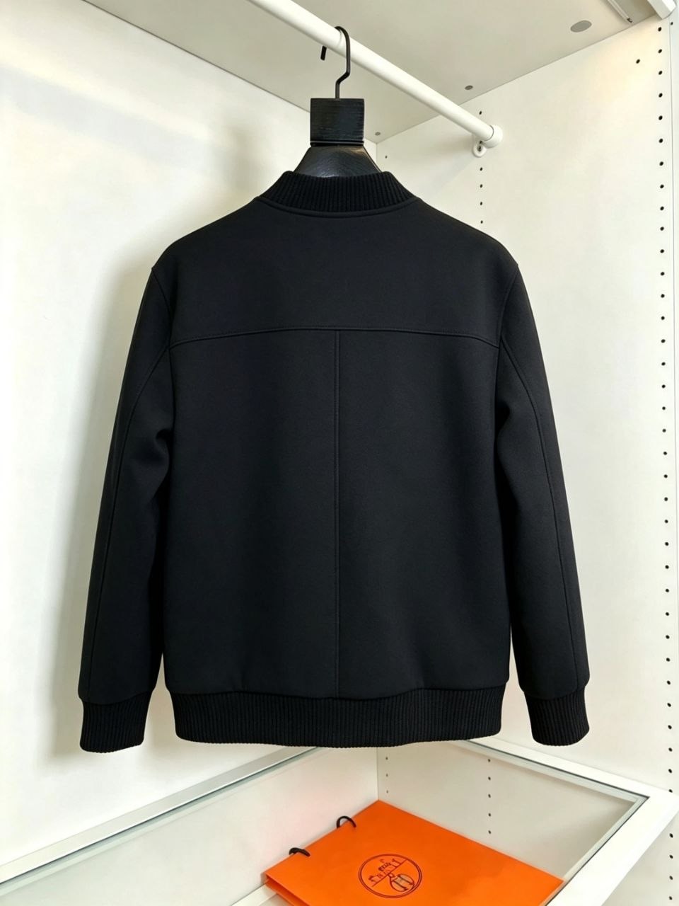 H3rmes Men's Baseball Jacket — Black-Coffee image 2