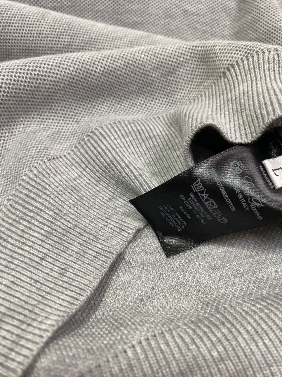 L0r0 P1ana Knit Crewneck Sweater — Coffee-Grey image 3