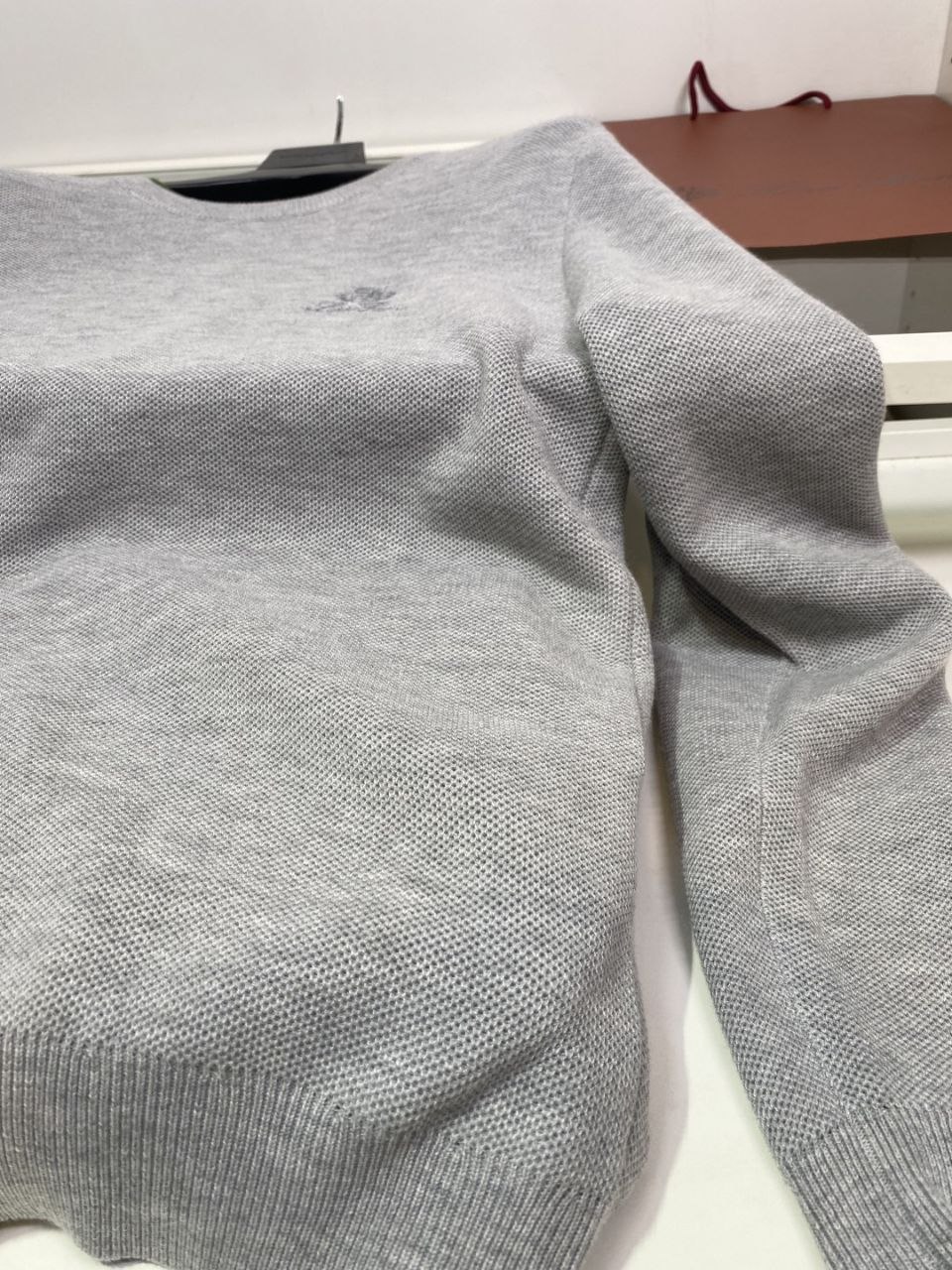L0r0 P1ana Knit Crewneck Sweater — Coffee-Grey image 4