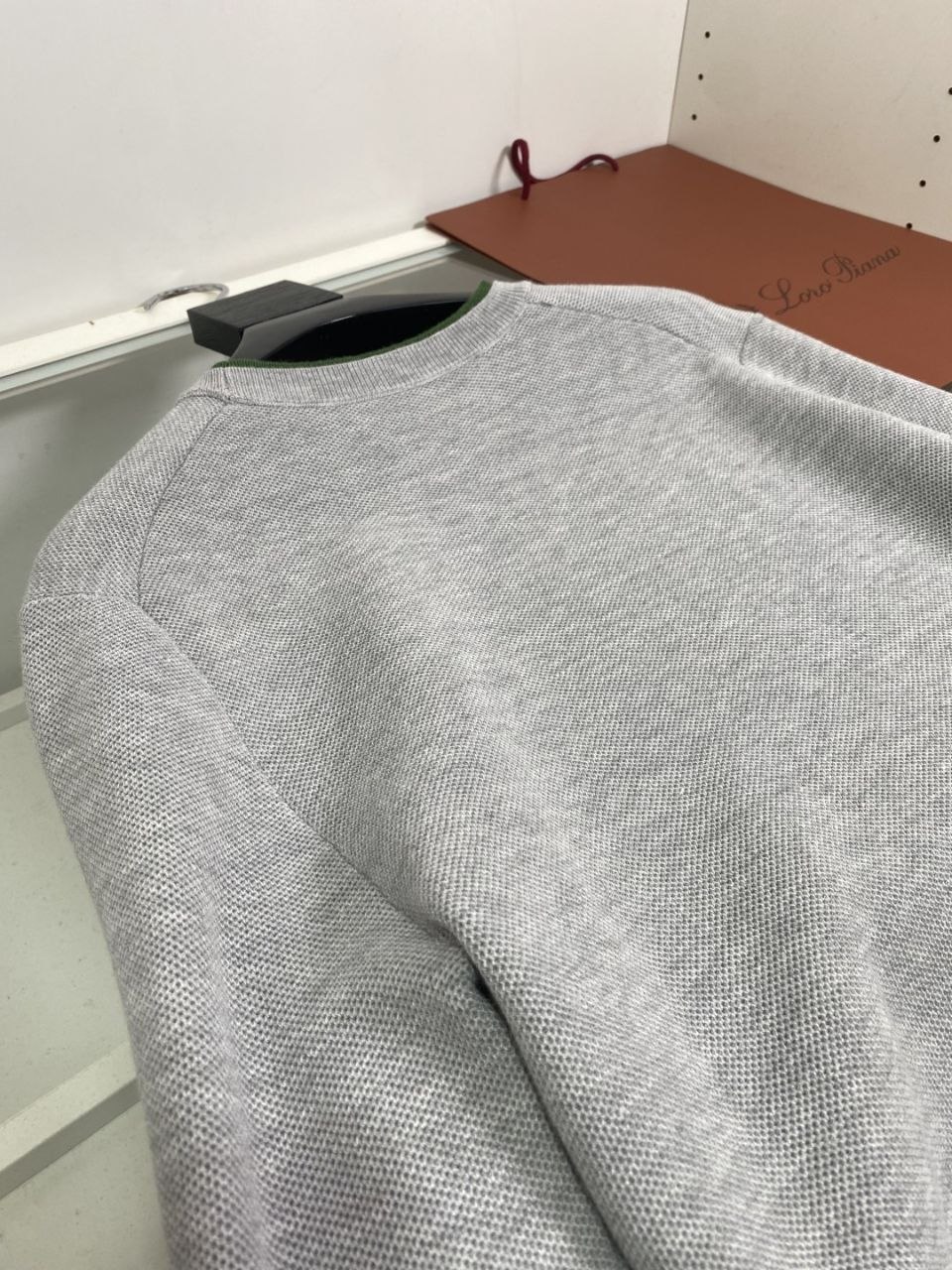 L0r0 P1ana Knit Crewneck Sweater — Coffee-Grey image 9