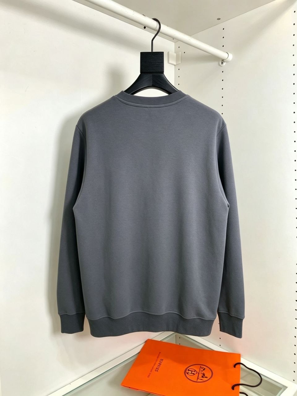 H3rmes Air-Layer Pullover Sweatshirt — Black-Grey-Blue image 3