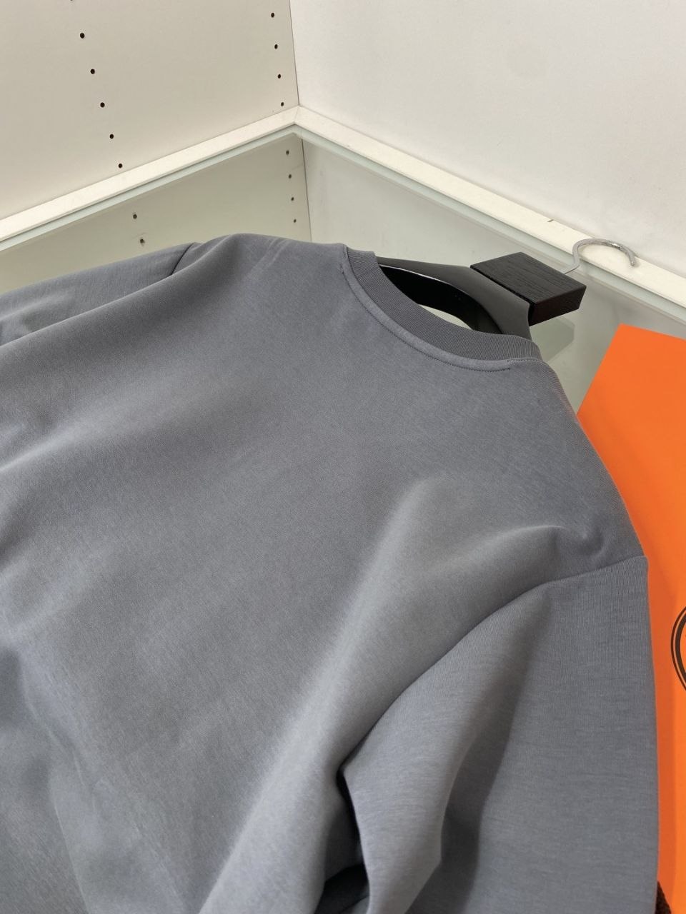 H3rmes Air-Layer Pullover Sweatshirt — Black-Grey-Blue image 8