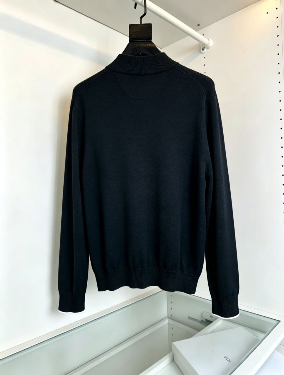 Brun3llo Cuc1nelli Half-Zip Knit — Coffee-Grey-Black image 9