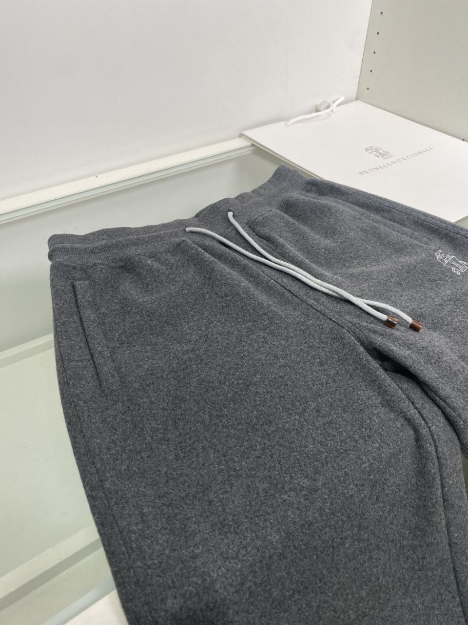 Brun3llo Cuc1nelli Track Pants — Coffee-Grey