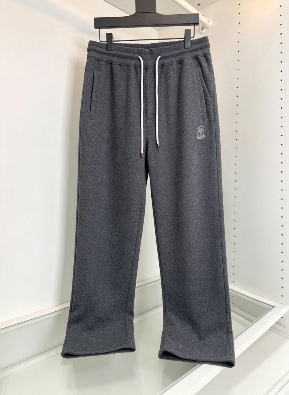 Brun3llo Cuc1nelli Track Pants — Coffee-Grey image 2