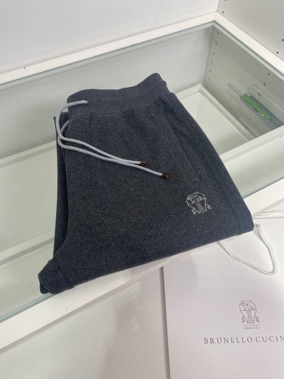 Brun3llo Cuc1nelli Track Pants — Coffee-Grey image 4