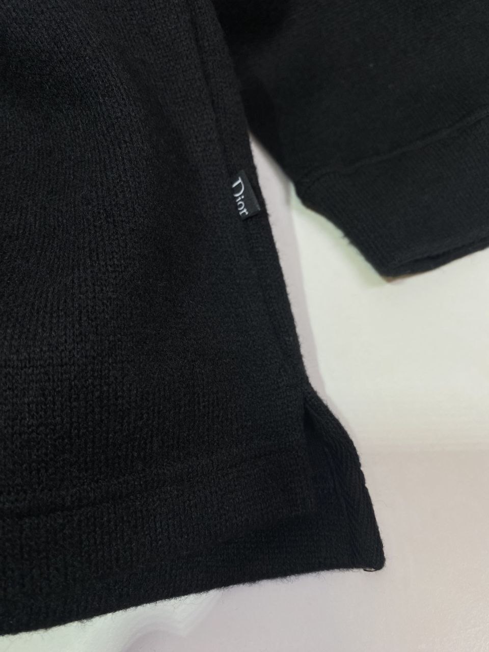 D1or Collar Knit Long-Sleeve — Black-Grey image 7