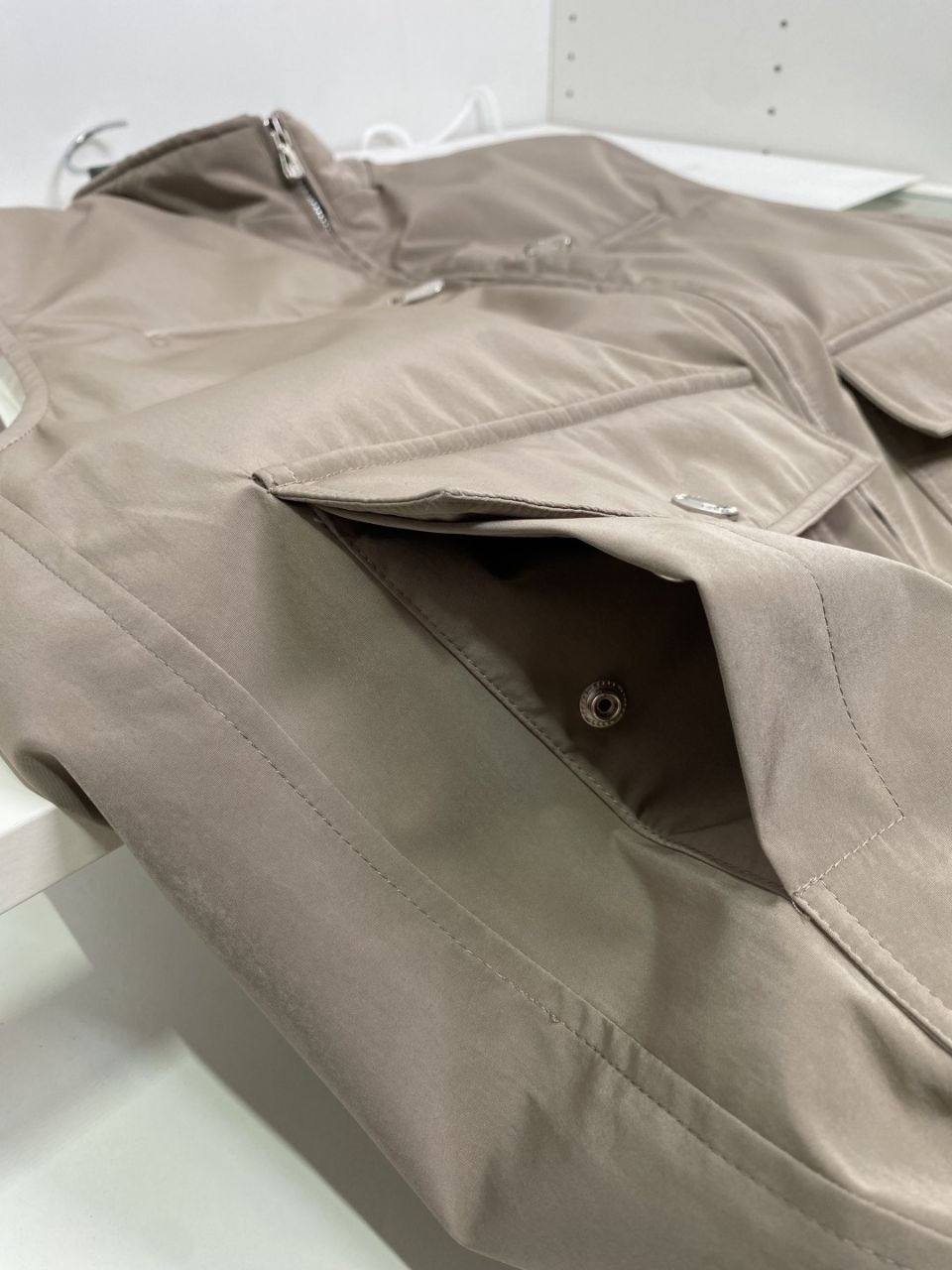 Brun3llo Cuc1nelli Down Vest — Off-White-Khaki image 6
