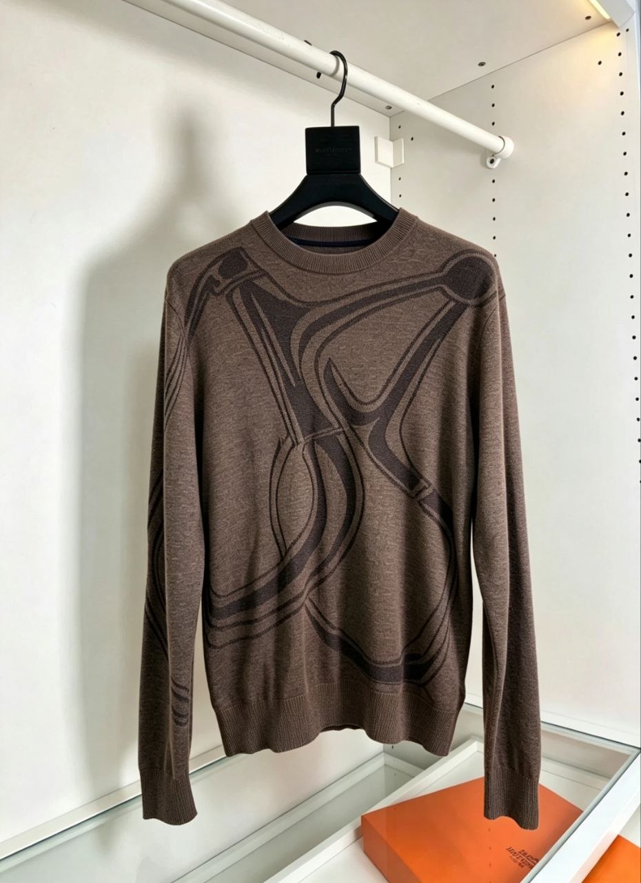 H3rmes Wool Base-Layer Long-Sleeve — Coffee-Grey